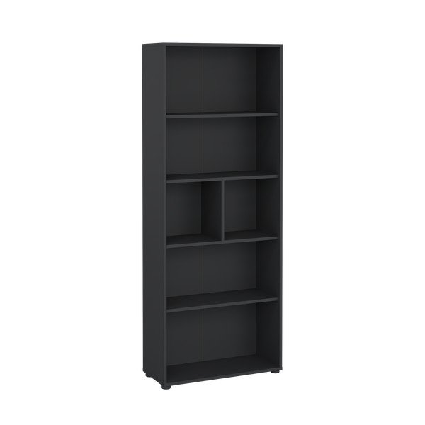 Bibliotecă gri antracit 80x205 cm Sign – Tvilum-image-2