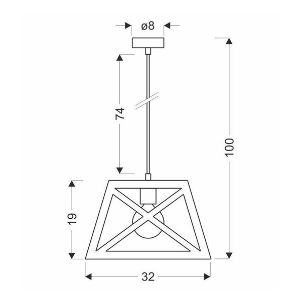 Lustră neagră din metal 32x32 cm Origami – Candellux Lighting-image-2