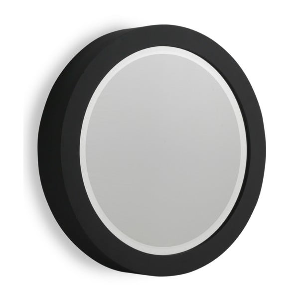 Oglindă de perete Geese Thick, ⌀ 50 cm, negru