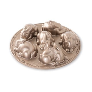 Formă coacere din aluminiu cu model de Paște Nordic Ware Baby Bunny, formă iepure