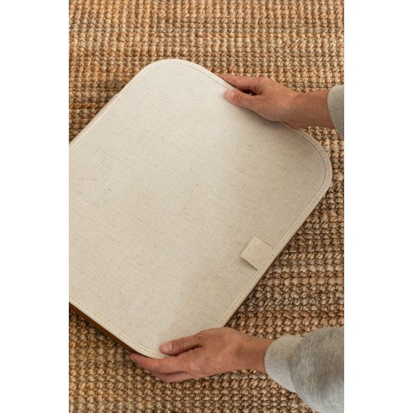 Coș de rufe crem din material textil Bamboo/Linen – Bigso-image-3
