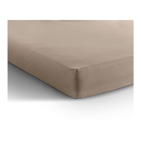 Cearșaf de pat din flanelă Zensation Soft, 160 x 200 cm, taupe