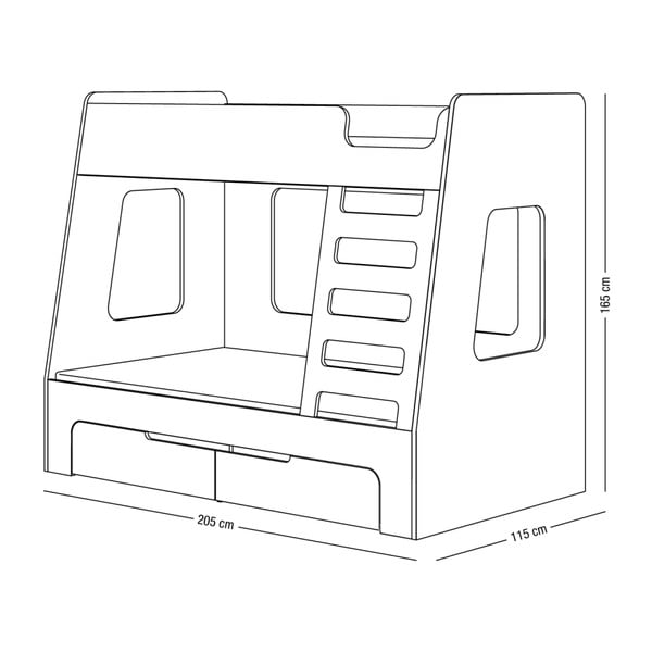Pat supraetajat Devoto Nimbo I., alb - albastru-image-1