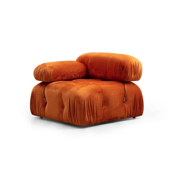 Modul pentru canapea portocaliu cu tapițerie din catifea (partea stângă) Bubble – Artie