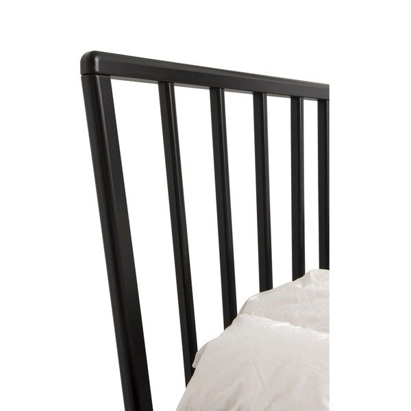 Pat fabricat manual din lemn masiv de mesteacăn Kiteen Melodia, 160 x 200 cm, negru-image-2