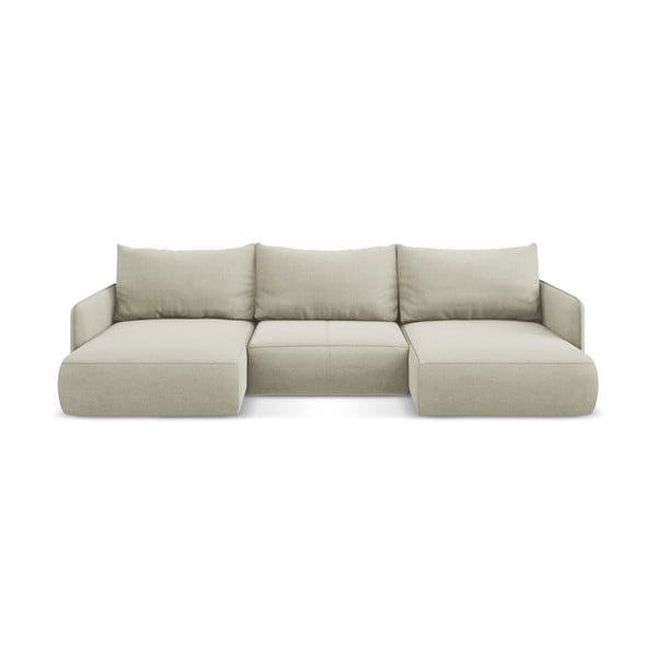 Colțar crem extensibil/cu spațiu de depozitare Nanea – Makamii