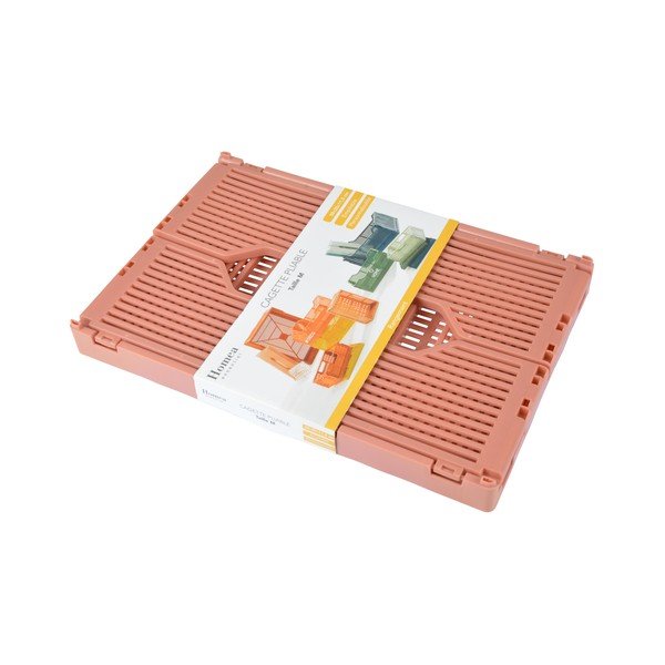 Cutie de depozitare în culoarea somonului din plastic 30x20x11.5 cm – Homéa-image-1