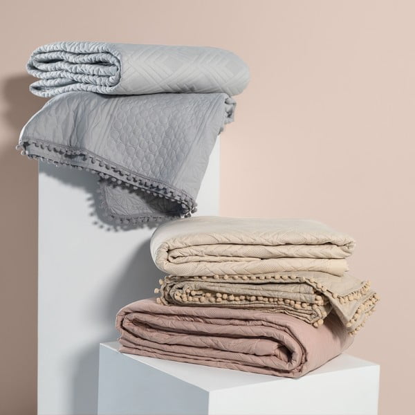 Cuvertură pentru pat AmeliaHome Meadore, 200 x 220 cm, gri deschis-image-4