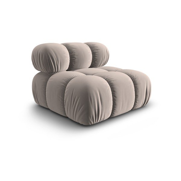 Modul pentru canapea modulară maro deschis cu tapițerie din catifea (de mijloc) Bellis – Micadoni -image-3