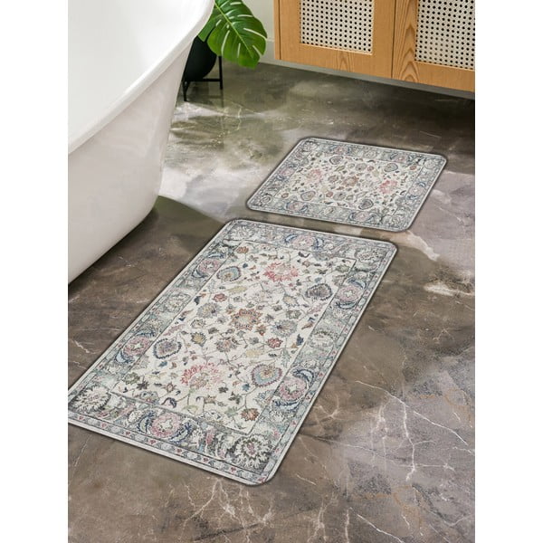 Covorașe de baie gri 2 buc. 60x100 cm – Mila Home-image-2