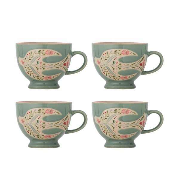 Căni verzi 4 buc. din ceramică 400 ml Rosalynde – Bloomingville
