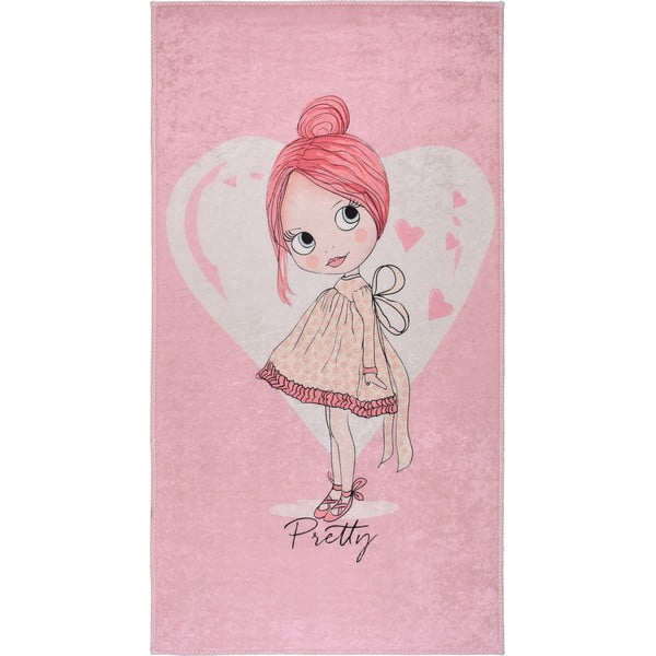 Covor pentru copii roz lavabil 120x180 cm Pretty Girl – Vitaus