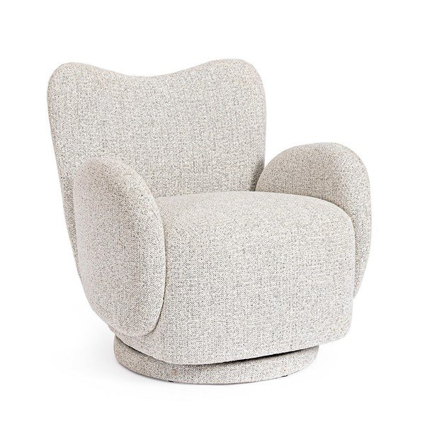 Fotoliu gri deschis pivotant Harper – Bizzotto