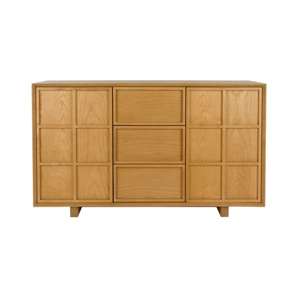 Comodă în culoare naturală din lemn de frasin 120x70x45 cm Raster – Zuiver