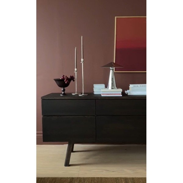 Comodă în culoare naturală închisă din lemn de stejar 170x77x42 cm Cleardale – Rowico-image-1