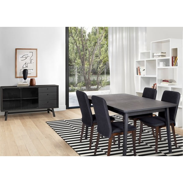 Masă Woodman Skagen, negru-image-1