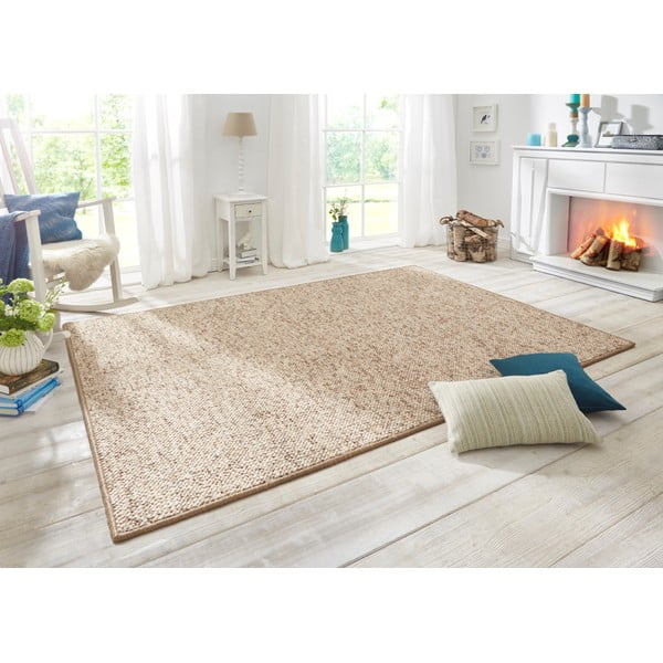 Covor tip traversă maro deschis 80x300 cm Wolly – BT Carpet-image-1