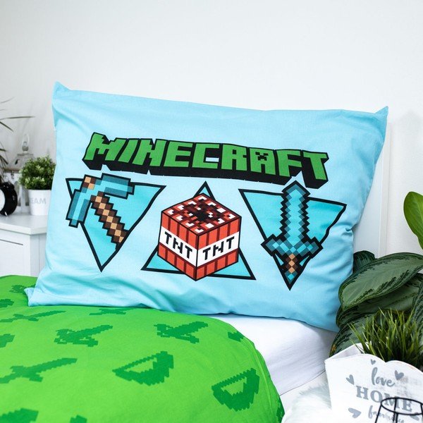 Lenjerie de pat pentru copii din bumbac pentru pat de o persoană 140x200 cm Minecraft – Jerry Fabrics-image-3