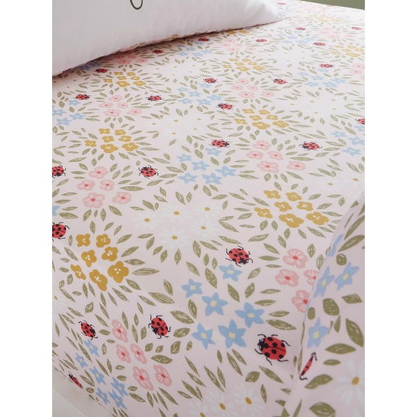 Cearceaf pentru copii pentru pat de o persoană cu elastic 90x190 cm Garden Animals – RHS-image-1