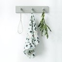 Prosop de bucătărie din in Linen Tales Eucalyptus, 65 x 45 cm, alb - verde