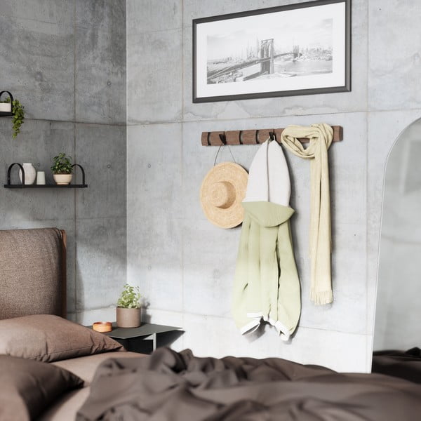 Cuier de perete gri din lemn masiv de plop Flip – Umbra-image-1