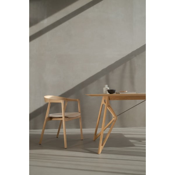 Masă de dining cu blat din lemn de stejar 220x90 cm Tink - Gazzda-image-1