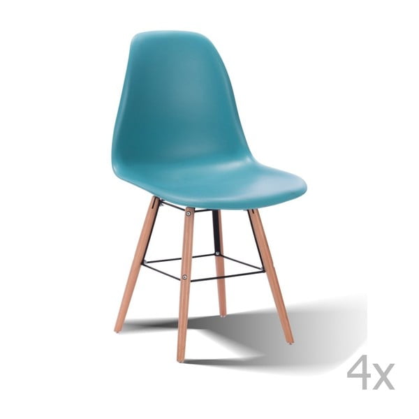 Set 4 scaune SOB Carson, albastru 