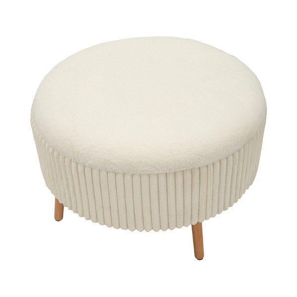 Puf crem cu tapițerie din catifea Goteborg – Mauro Ferretti-image-2
