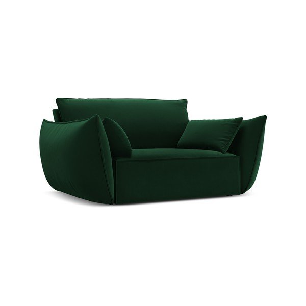 Fotoliu verde închis cu tapițerie din catifea Vanda – Mazzini Sofas