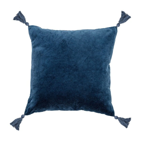 Pernă din bumbac Bloomingville Cushion Nero, 45 x 45 cm, albastru închis