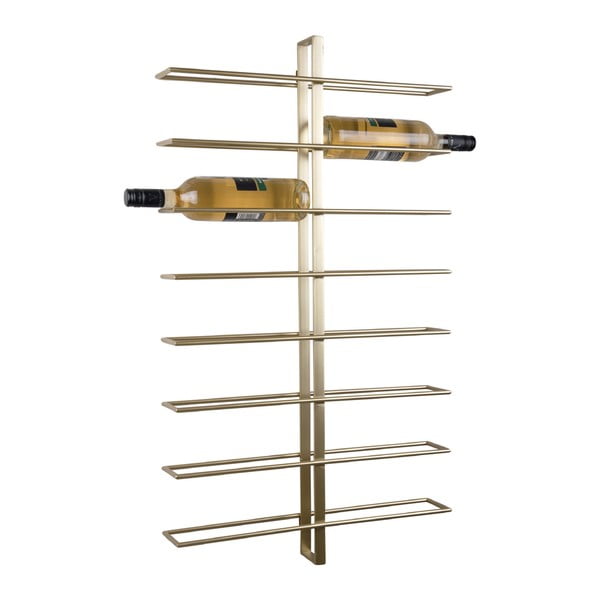 Raft pentru sticle de vin auriu de perete din metal număr sticle 16  Dual  – PT LIVING