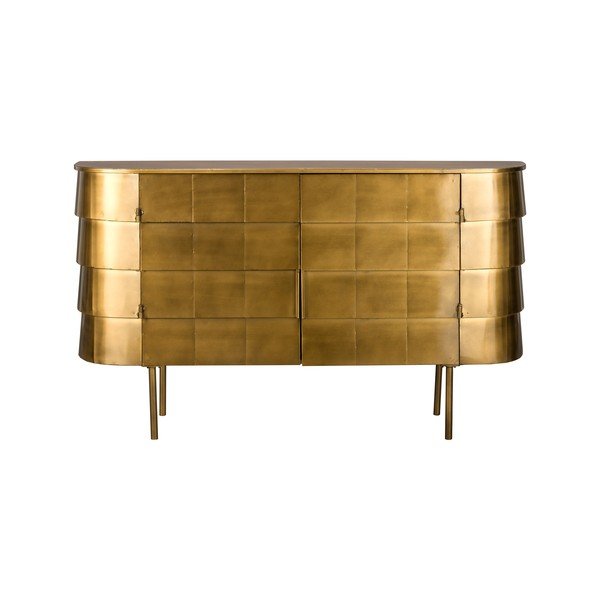 Comodă aurie din metal 117x70x26 cm Hanna – Dutchbone