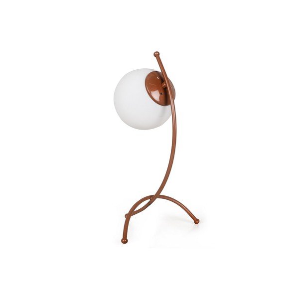 Veioză albă/în culoarea bronz cu abajur din sticlă (înălțime 43 cm) Yay – Opviq lights-image-2