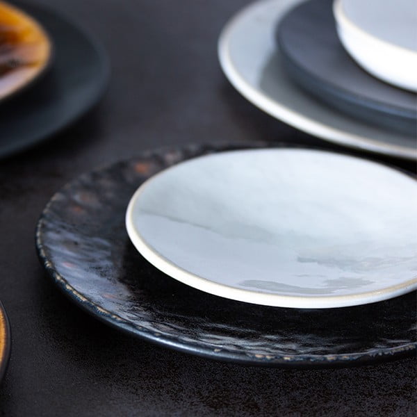 Farfurie albă pentru desert  din gresie ø 16 cm Roda – Costa Nova-image-1