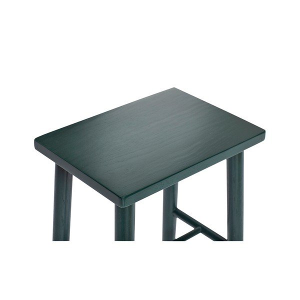 Scaun bar din lemn de stejar Hübsch Oak Bar stool, înălțime 52 cm, verde închis-image-1