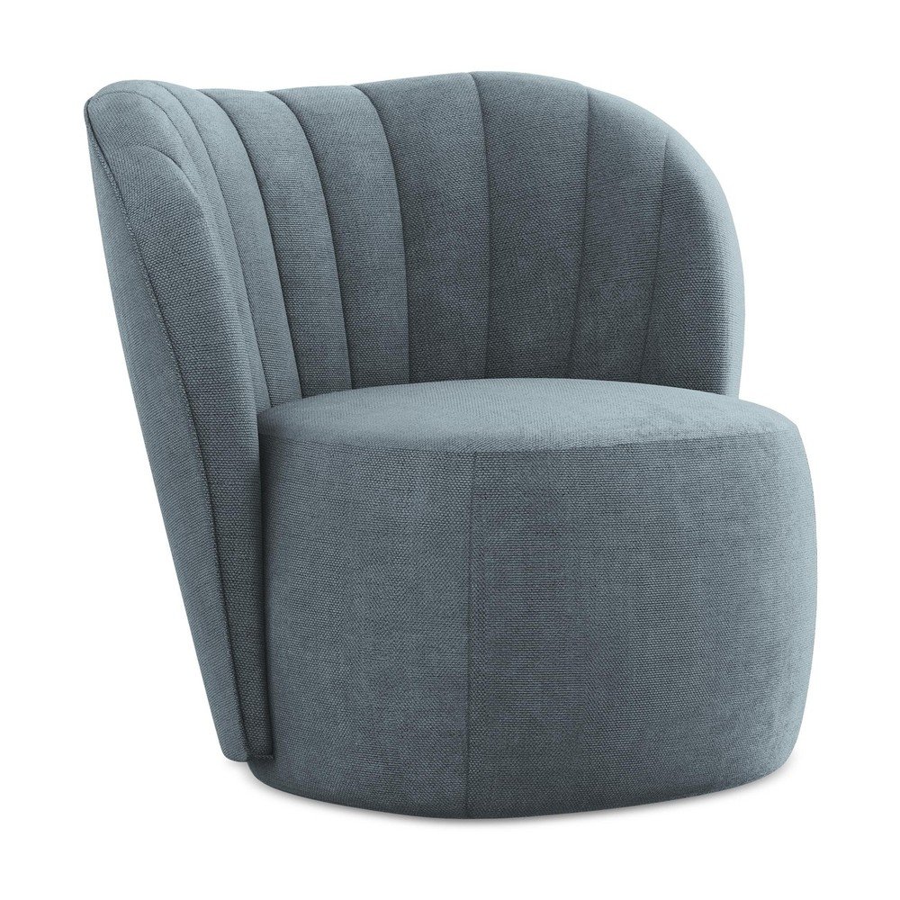 Fotoliu albastru cu tapiÈu009Berie din chenille Keloa âu0080Makamii