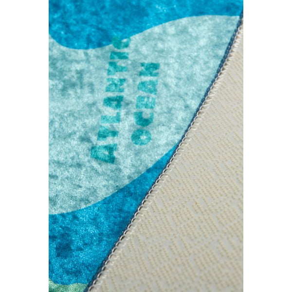 Covor antiderapant pentru copii Conceptum Hypnose Map, 100 x 160 cm, albastru-image-1