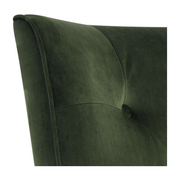 Fotoliu cu husă de catifea Actona Bodiva, verde închis-image-1