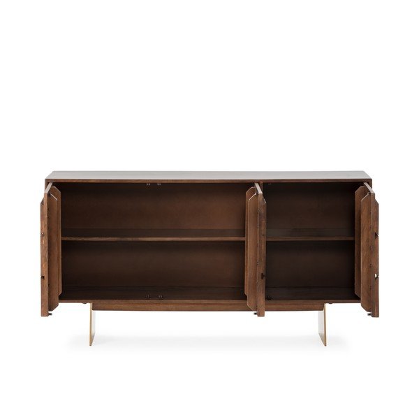 Comodă maro din lemn de mango 145x76x40 cm Trisha – MOME-image-3