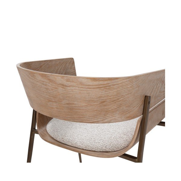 Set de scaune de sufragerie în culoare naturală cu cotiere 2 buc. tapițat Naia – MOME-image-3