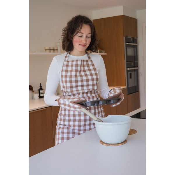 Set de mănuși de bucătărie 2 buc. din bumbac Gingham – Tiseco Home Studio-image-1