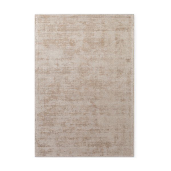 Covor bej țesut manual din viscoză 80x150 cm Noemi – Vikosa
