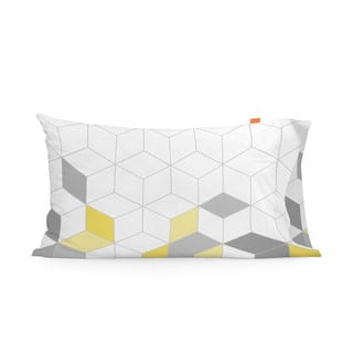 Set 2 fețe de pernă din bumbac Blanc Symmetry, 50 x 75 cm