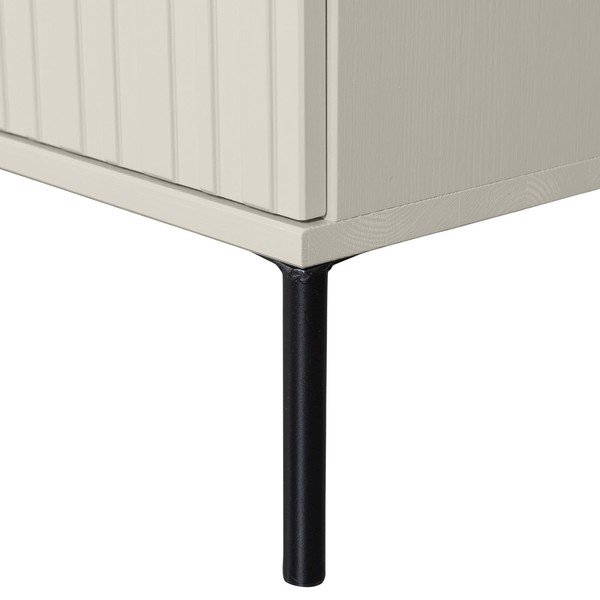 Comodă TV gri deschis din lemn de pin 150x56x44 cm New Gravure – WOOOD-image-4