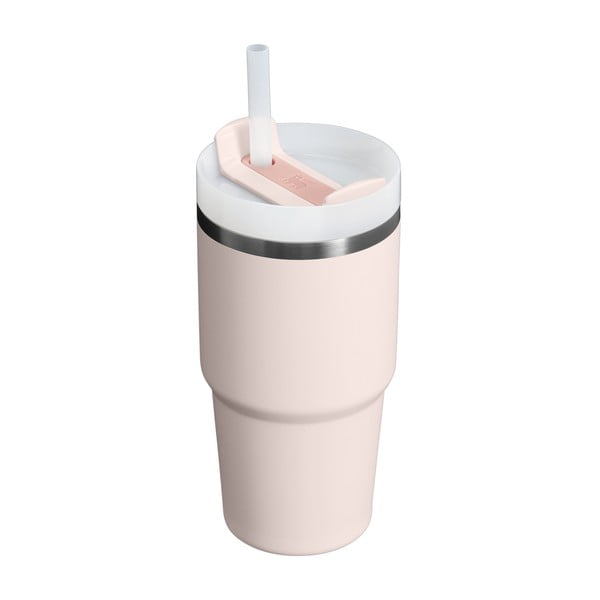 Termos roz deschis cu pai din oțel inoxidabil 600 ml Quencher H2.0 FlowState Tumbler Rose Quartz – Stanley-image-1