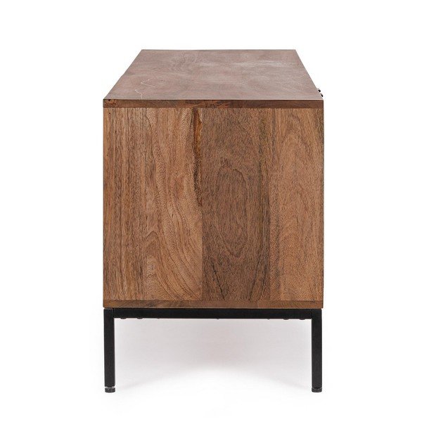 Comodă TV în culoare naturală din lemn de mango 180x55x42 cm Kindia – Bizzotto-image-4