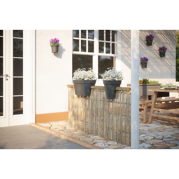 Jardinieră pentru balustradă din plastic reciclat de agățat / de perete 60 cm Capri – Artevasi-image-4