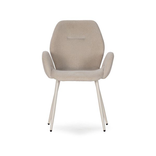 Set de scaune de sufragerie bej 2 buc. tapițat Ansu – Marckeric-image-2