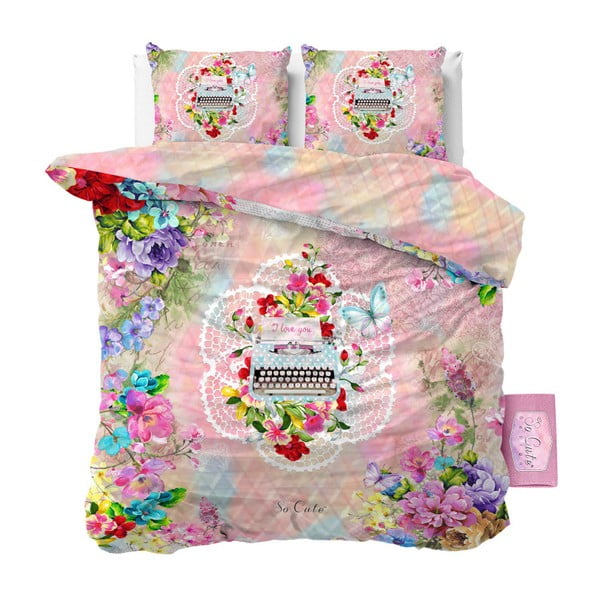 Lenjerie de pat din bumbac Dreamhouse So Cute Isa, 160 x 200 cm