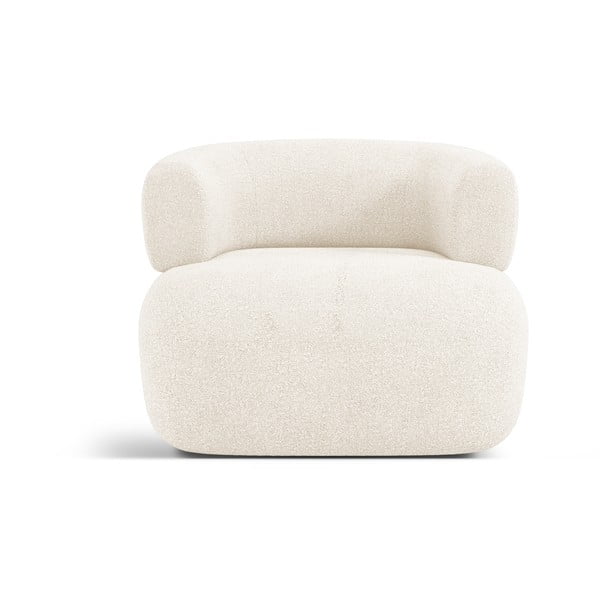 Fotoliu bej cu tapițerie din țesătură bouclé Jenny – Micadoni Home-image-2